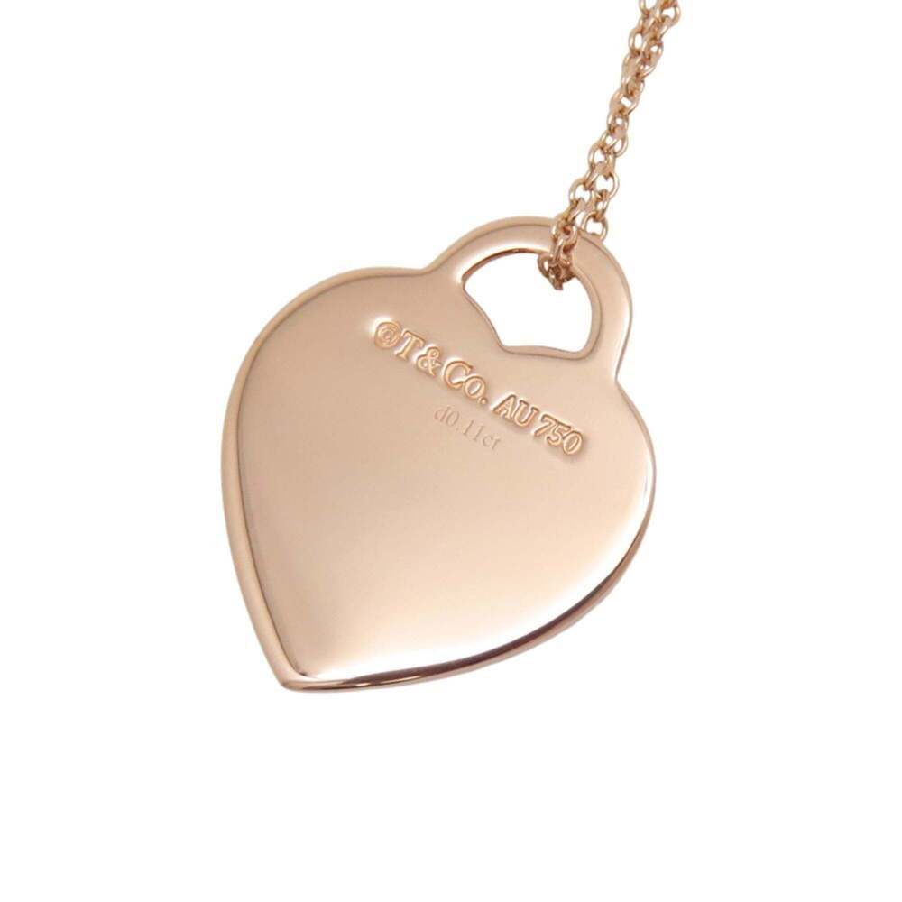 TIFFANY Authentic 18k Gold Diamond Heart Necklace - Picture 9 of 9